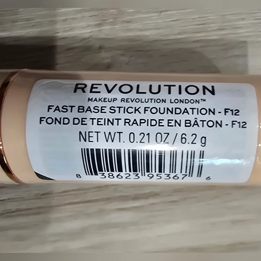Makeup Revolution Fast Base Stick Foundation F12 New Sealed